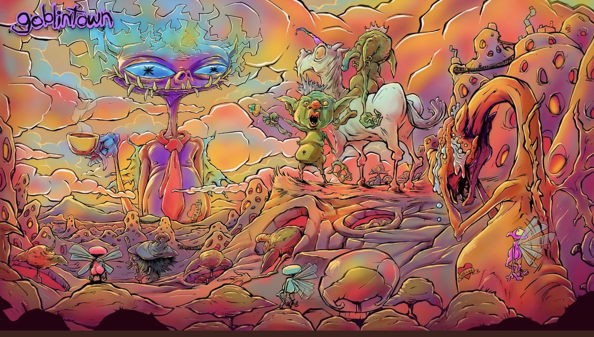 Love how the latest art from <a href="/process_grey/">GR≡Y</a> for <a href="/goblintownwtf/">goblintown.wtf</a> resembles the <a href="/truth/">Truth Arts</a> Seekers of Truth IlluminatiNFT Mint pass.. looking at my pass, I now realize what a prized possession art piece it really is.. This one is staying in the vault.. <a href="/process_grey/">GR≡Y</a> is truly a legend..