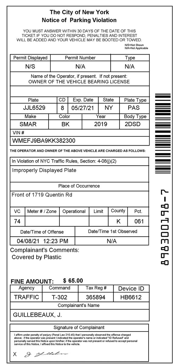 placardabuse's tweet photo. Interesting thing is that this #PlacardPerp has been ticketed on a few rare occasions for the illegal license plate cover. 

And somehow those tickets got fixed every time.

#TicketFixing
#CultureOfCorruption https://t.co/ZwFVZAQy6Y