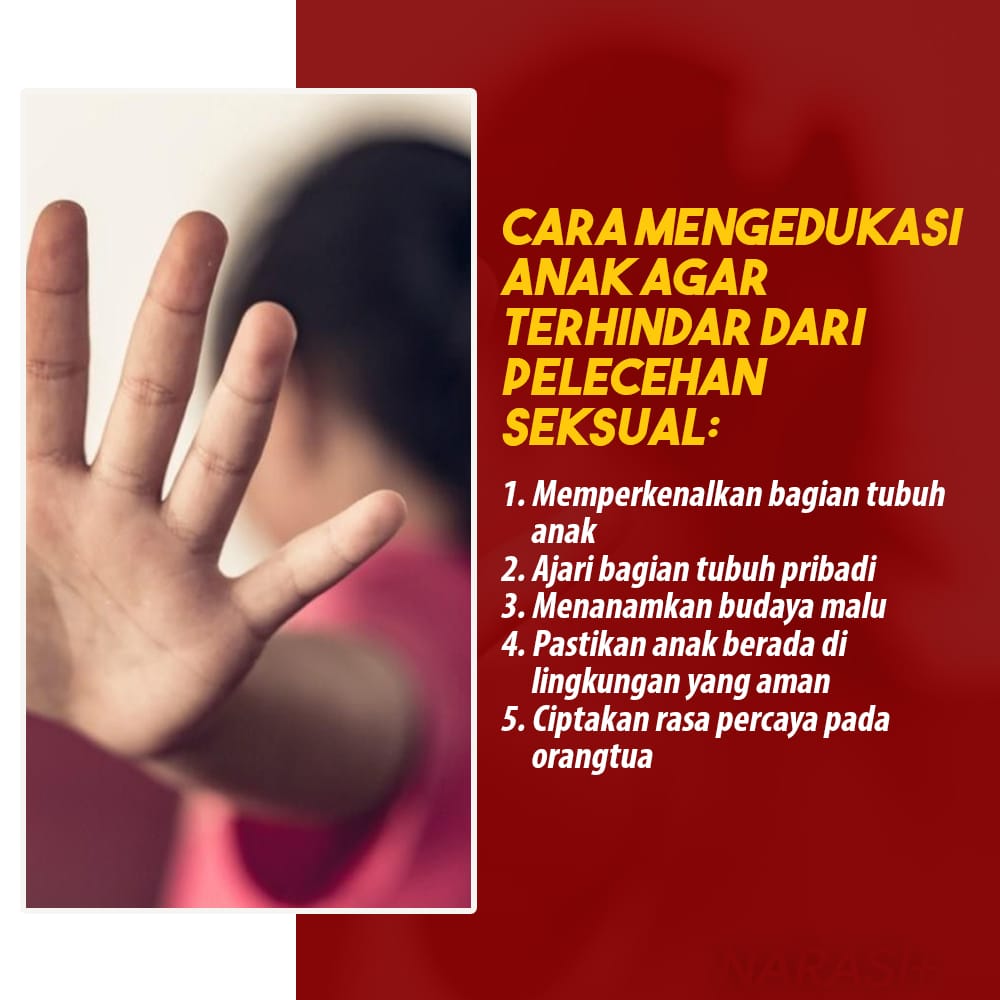 sumberlawang86's tweet photo. Edukasi Cegah Kekerasan Seksual Pada Anak

1. Memperkenalkan bagian tubuh anak
2. Ajari bagian tubuh pribadi
3. Menanamkan budaya malu
4. Pastikan anak berada di lingkungan yang aman
5. Ciptakan rasa percaya pada orangtua

#RentanKorbanKekerasan
Lindungi Anak Indonesia https://t.co/WoD5v0gtei