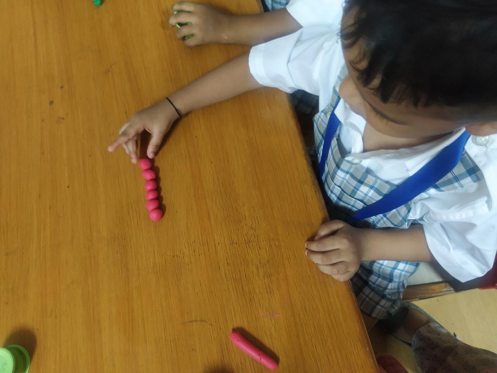 nidhitiwari818's tweet photo. Children of Nursery A taking part in various activities and getting a chance to practice what they are learning. #splashpool #mathconcepts #clayisfun #learningaboutcolours @ashokkp @y_sanjay @ShandilyaPooja @priyanka_vc @sdg4all @SDGsForChildren https://t.co/rRAYDrm6Az
