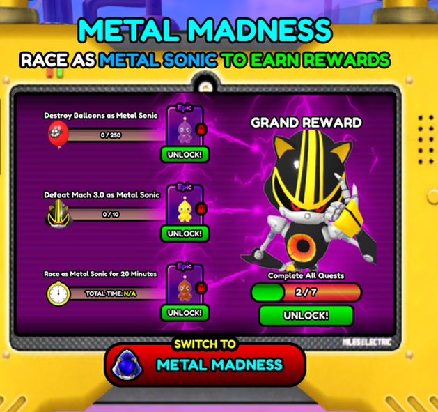 NEW* NEO METAL SONIC CHARACTER COMING In SONIC SPEED SIMULATOR