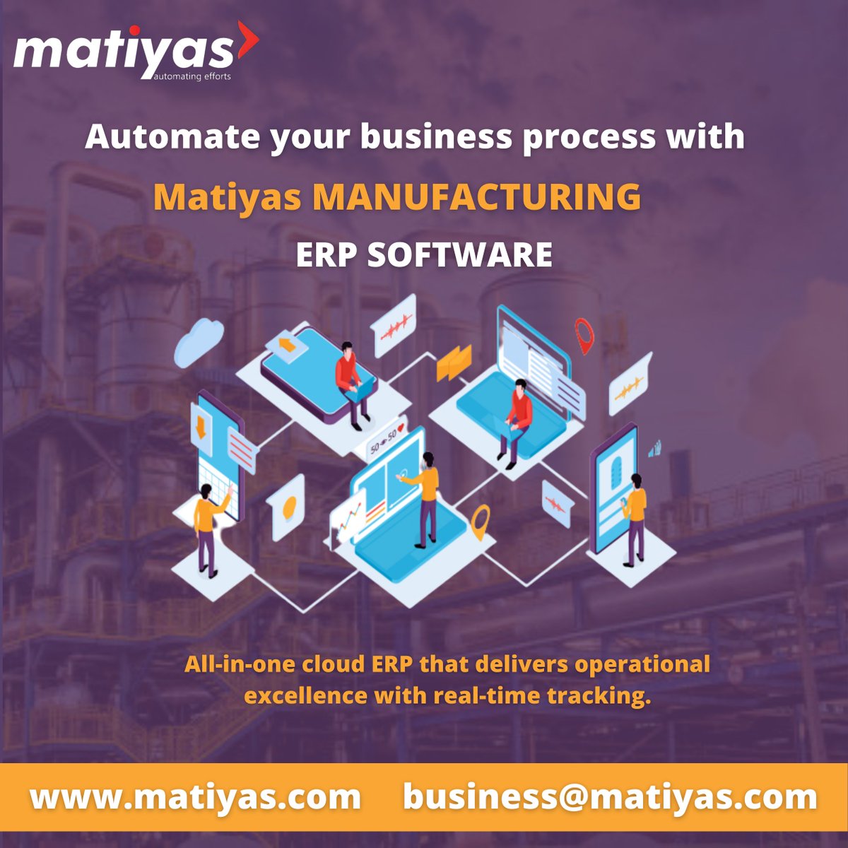 MatiyaSolutions's tweet photo. World's #1 #Matiyas #Manufacturing_ERP_Software
Manage all your business needs with our next-gen #cloudbased #ERPsolution.
Transform your business with us.
Book Demo: https://t.co/XRn2ouxjvS
#MatiyasERP #ERP #erpsystem #clouderp #businesserp #erpsoftware #businessautomation https://t.co/OhhwJXJlJo