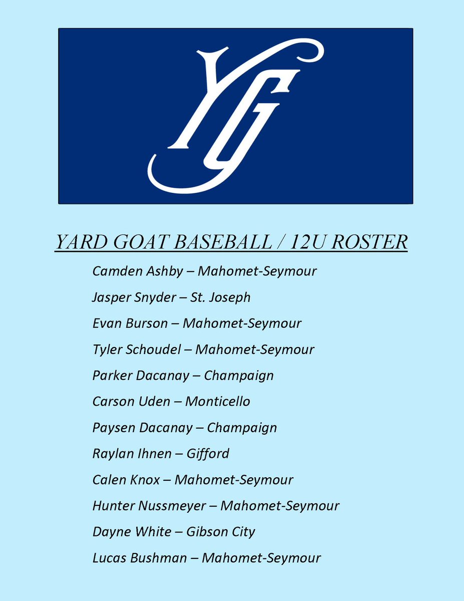 YardGoats2's tweet photo. 🚨🚨Congratulations to our 12u Yard Goats for 2023Season🚨🚨

#GoYard #GoGoats 🐐 https://t.co/e7CqrwBnLr