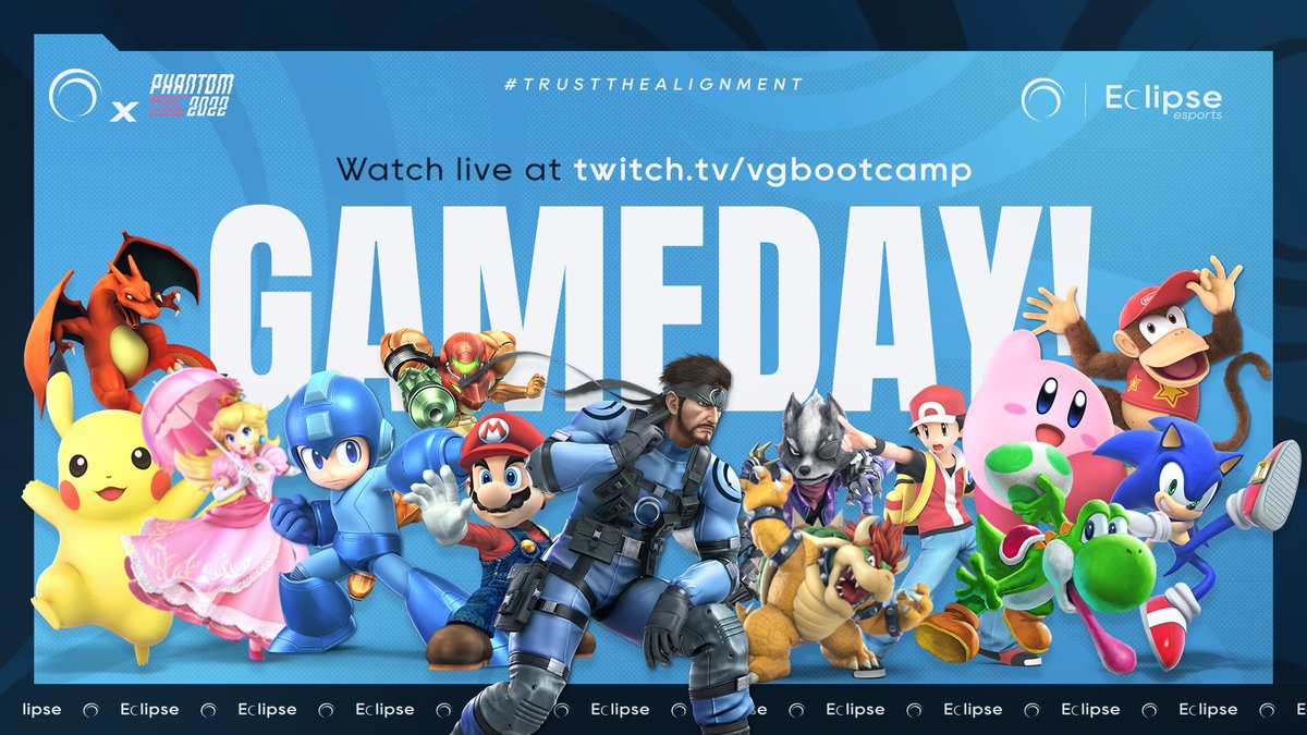 MoreBandits's tweet photo. [#GameDay] [#SuperSmashBros] 

@SadHour64 is competing in the #Phantom2022 Tournament this weekend in Sydney. 

Live on Twitch Right Now @VGBootCamp : https://t.co/3TYuDRwnom

#TrustTheAlignment #ECLP2022 #ECLP https://t.co/EYx6dtZKvX