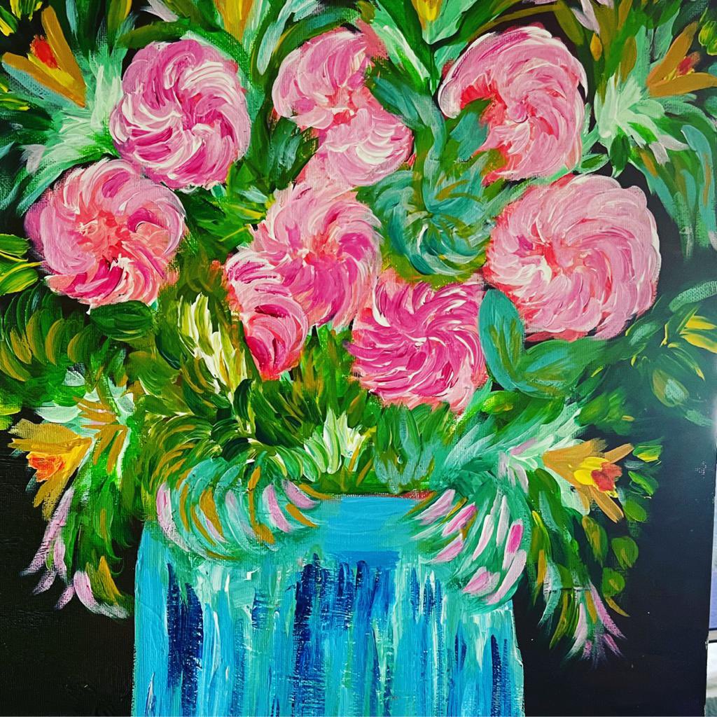 Very proud of my wife and life companion, Angie, who has found her inner artistic self during our time in Jamaica - she sold her first painting today; it’s headed to a happy new home! A few more available - all for her charity efforts to support <a href="/DeafCanCoffee/">Deaf Can! Coffee</a> #artforartssake