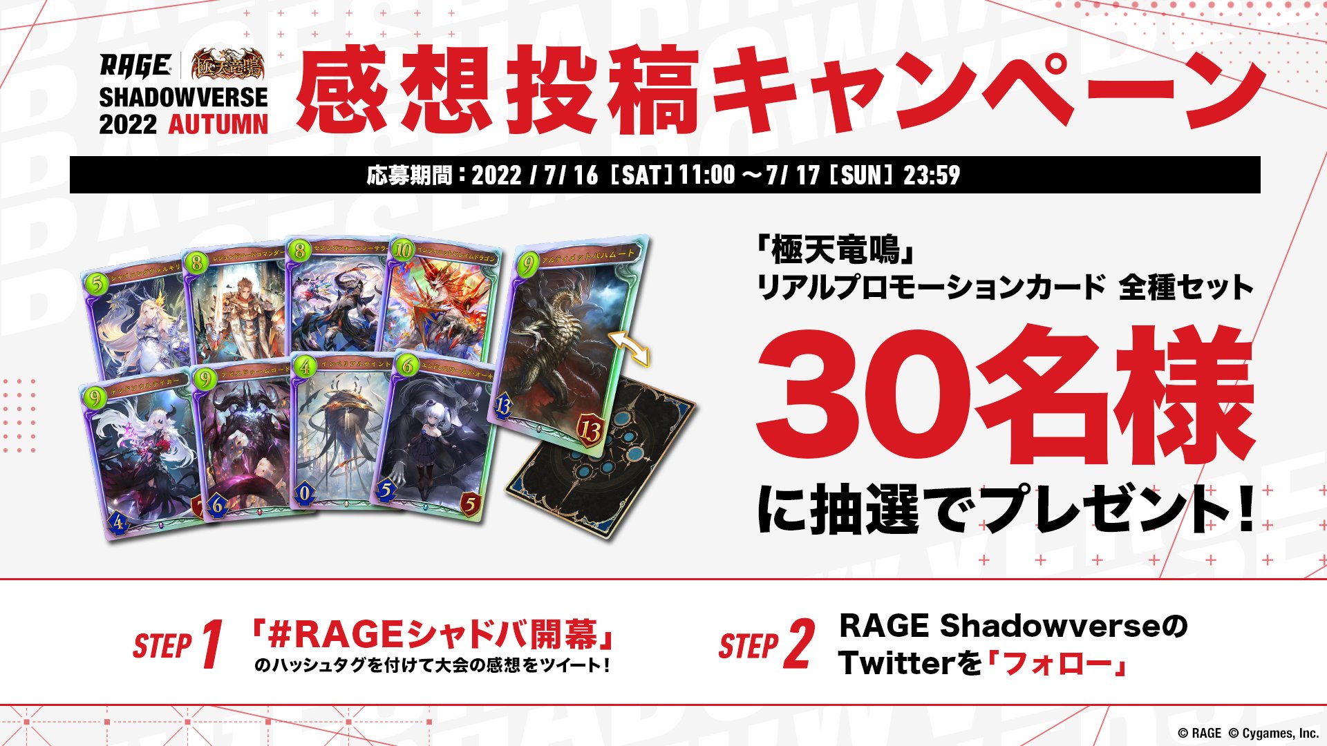 RAGE Shadowverse2022 リアルプロモカードセット RAGE Shadowverse2022 リアルプロモカードセット