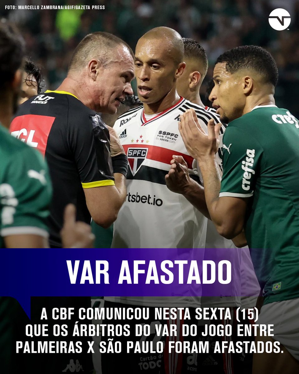 TNTSportsBR's tweet photo. Emerson de Almeida Ferreira e Marcus Vinicius Gomes estavam escalados para apitar Athletico x Inter, mas foram substituídos pela CBF. #Palmeiras #SãoPaulo https://t.co/hcyuqmifR3