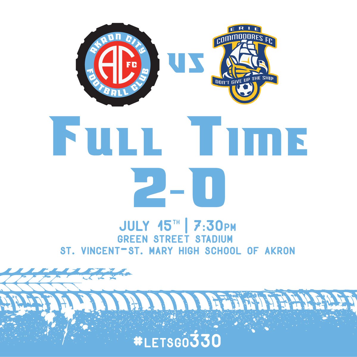 AkronCityFC's tweet photo. Full time in Akron!  Went out in style!

Thanks to all of our sponsors, fans and supporters!

Next year can’t get here fast enough! https://t.co/imYm2ymuIl