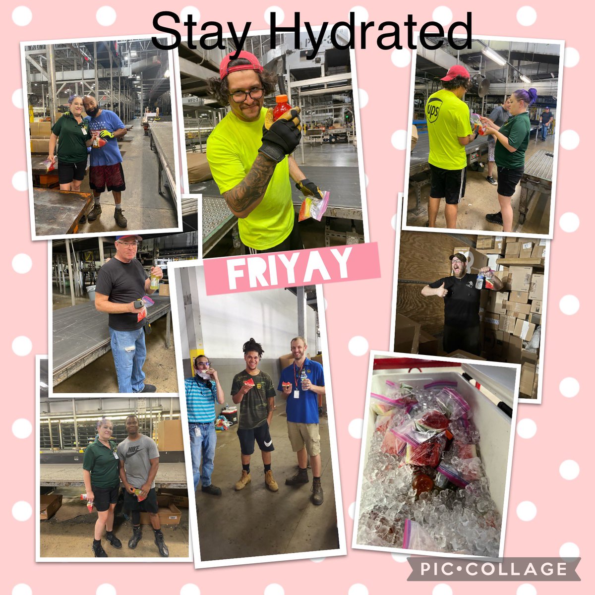 This #TexasHeat is making us drain really easy. We as <a href="/UPSers/">UPSers</a> need to take care of each other! <a href="/UPS/">UPS</a> is a hot environment so please stay hydrated💦🍉 💦🍉<a href="/bigtymer504/">E.J.⚜</a> #hydration #TakeCareOfEachOther #water