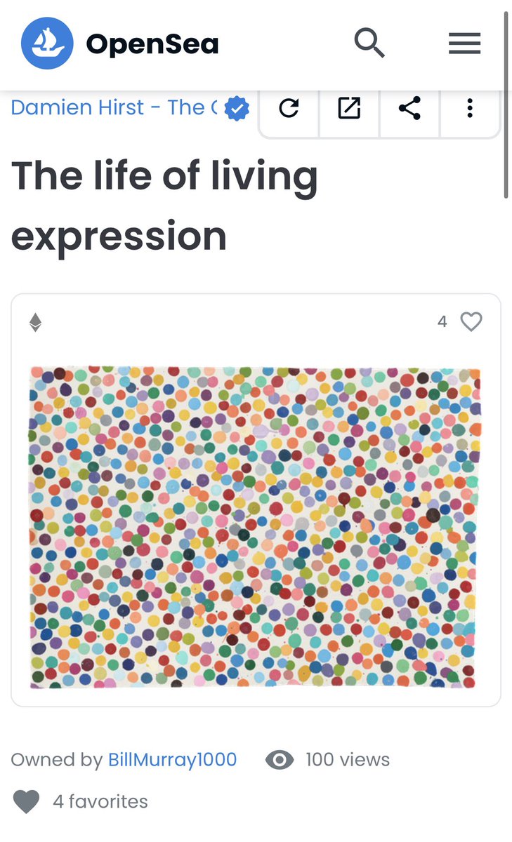 Finally sold my #RocketDots and couldn’t be any happier with the new owner, the legend himself Bill Murray! Not sure this one looks quite like him #HirstCurrency <a href="/EnterTheShack_/">The Shack</a> <a href="/hirst_official/">Damien Hirst</a> <a href="/theCHIVE/">theCHIVE</a> thechive.com/2022/07/14/bil…