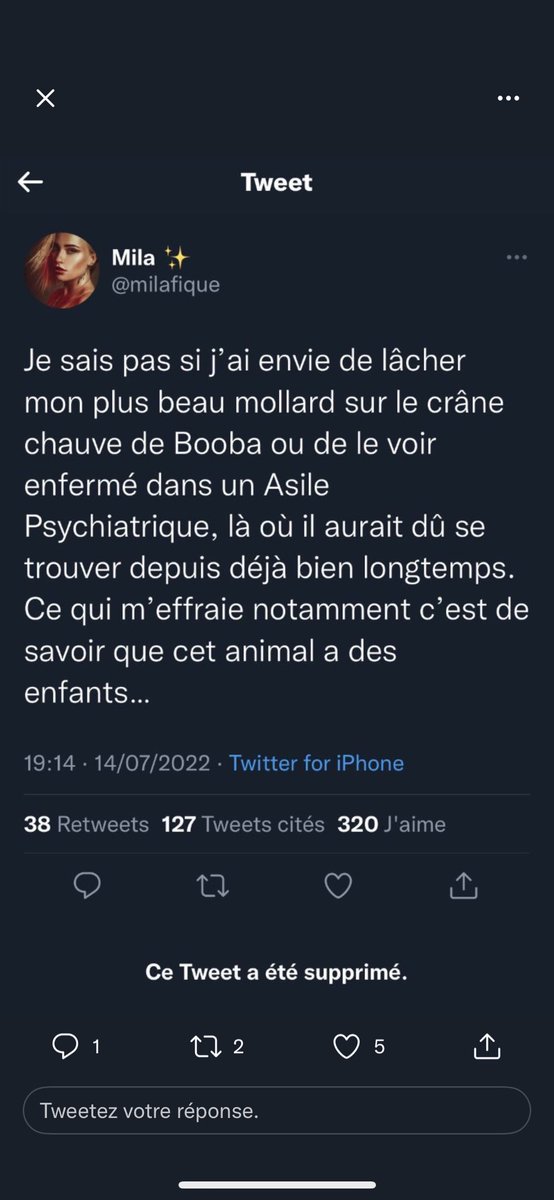 RapNet12's tweet photo. @milafique qui supprime son tweet 

Les réseaux n'oublient rien.

#Mila #SoutienBooba #influvoleurs #MagaliBerdah https://t.co/Nv1cMYmvGC
