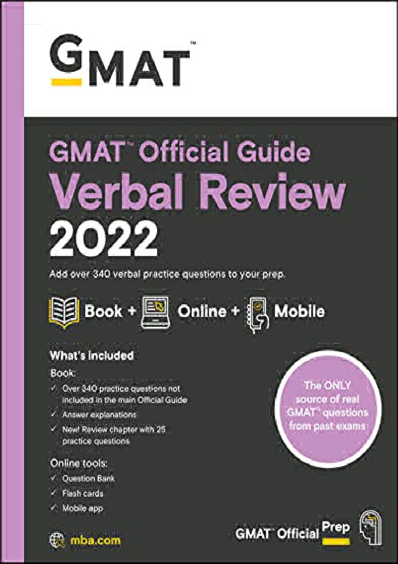 book ️[READ] ️ GMAT Official Guide Verbal Review 2022: Book + Online ...