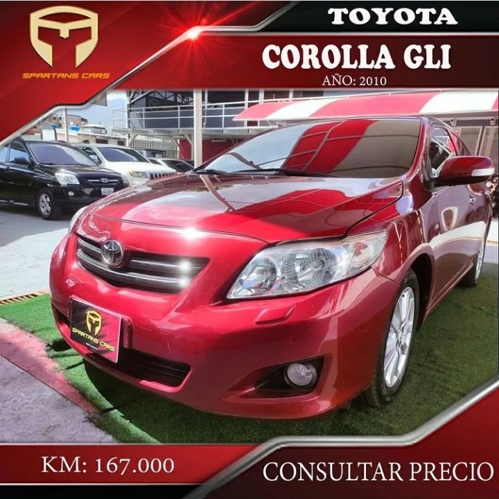 Marca: Toyota 
Modelo: Corolla Gli
Año: 2010
Transmisión: Automática Kilometraje: 167.000 
Color: Rojo
Único dueño: 2-1 A/A: Si. Detalles de mecánica:No Detalles de tapicería: No Detalles de pintura: No Ubicación: Caracas
#Caracas #Venezuela #Toyota #Compras #Ventas #Carros