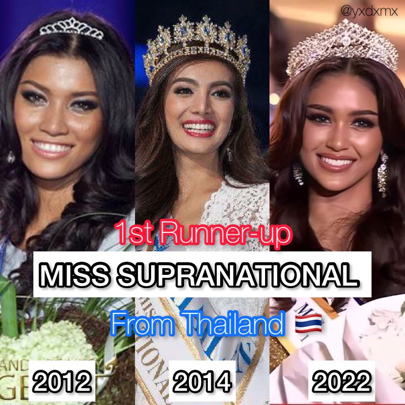 1st Runner-up MISS SUPRANATIONAL from THAILAND 🇹🇭 proud of you all #MissSupranational2022
#MissSupranationalThailand2022