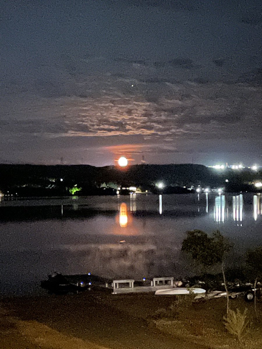 Beautiful night No wind!  The moon at Three island pond ⁦<a href="/EddieSheerr/">Eddie Sheerr</a>⁩ pic taken 11:04pm.