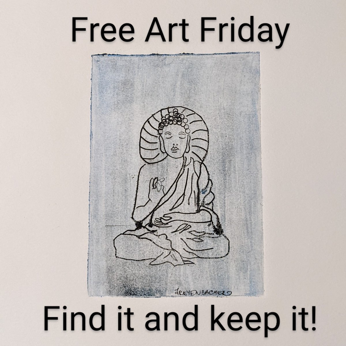 TheArtCardBox's tweet photo. Was fun to do this.
I smiled all day. 
 #freeartfriday
#theartcardbox 
#freyenbacher https://t.co/b53dCu3luK