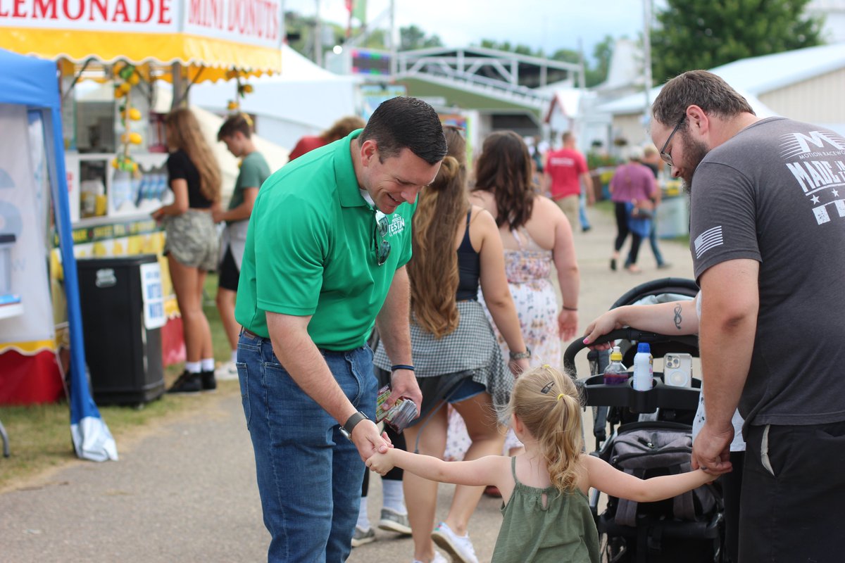 patricktestin's tweet photo. Spent the afternoon in Baraboo with the Republican Party Sauk County at the Sauk County Fair. It's the kick off to another busy weekend of hearing from voters across the state! https://t.co/6ucZzUjbr4