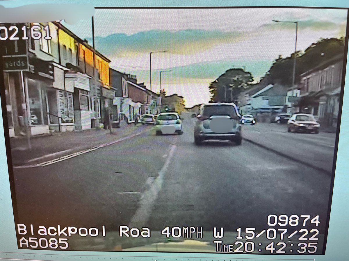 LancsRoadPolice's tweet photo. This VW Polo decided he would undertake, tailgate and push their way past other road users in excess of the speed limit on Blackpool Road, Preston until #HO30 + #HO40 stopped him. Driver reported for driving without due care and attention #T1TacOps #Fatal5 https://t.co/kJDWcrVAkB