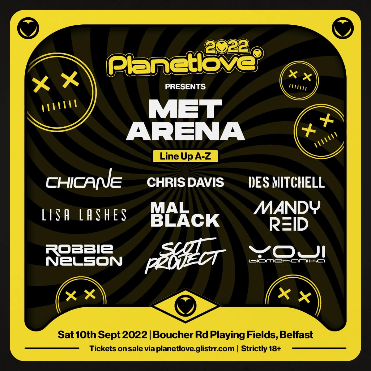 yojidotdj's tweet image. Planet Love 2022のラインナップがほぼ出揃いました〜