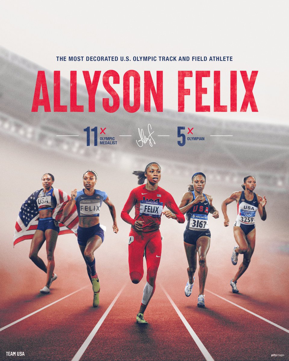From a teenage phenom to the most decorated in history. 👑

<a href="/allysonfelix/">Allyson Felix</a> competes at her final major championships. #ThankYouAllyson