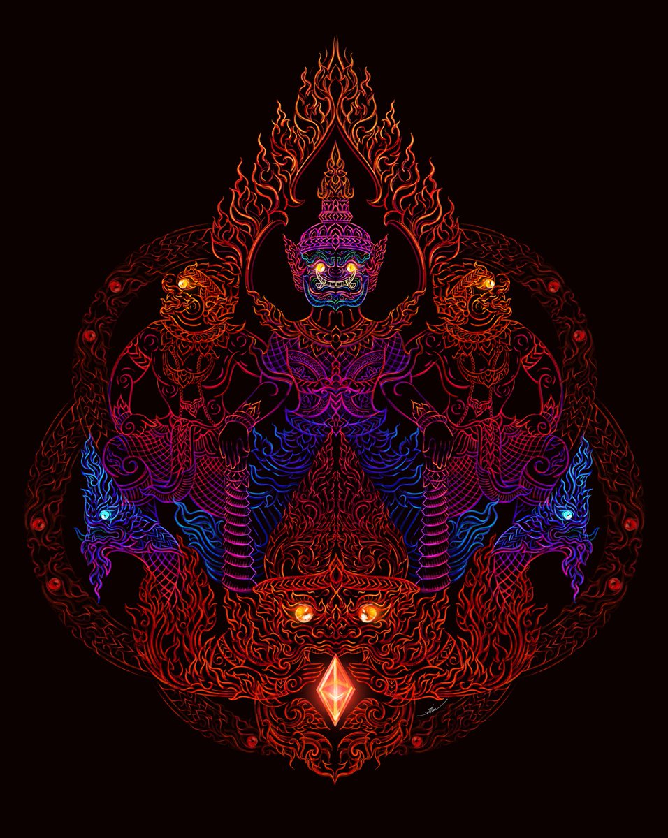<a href="/VigilanteArtist/">Alejandro Vigilante</a> 🙏 If you've ever been to Thailand, you'll encounter a giant. The giant is the protector of the country in peace. 👹🛡⚔️🔥GIANT GUARDIAN  reserve 0.25 $ETH
<a href="/foundation/">Foundation 🌐</a> 
foundation.app/@kowition/foun…