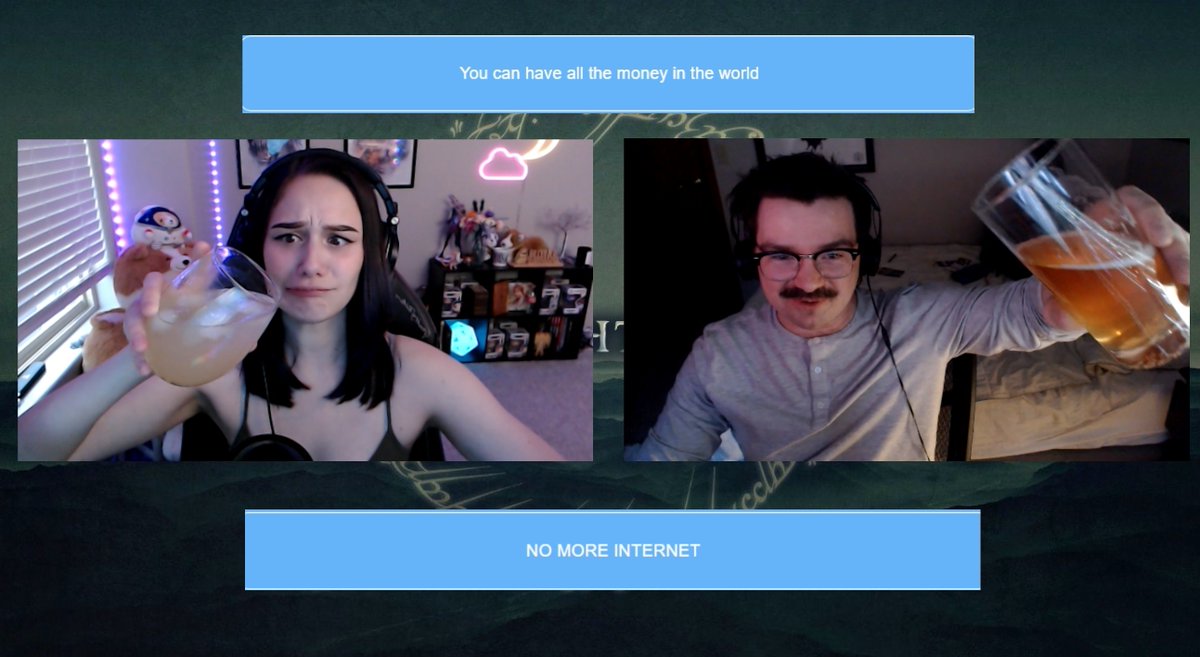 OhRachel190's tweet photo. IT'S A NIGHT STREAM🌙

@CoriosWatts and I are playing Will you Press the Button again, and consuming inebriants.

Come get in on the shenanigans 👀

🌙https://t.co/mr79hDwkOB🌙 https://t.co/tZWQLNEBNi