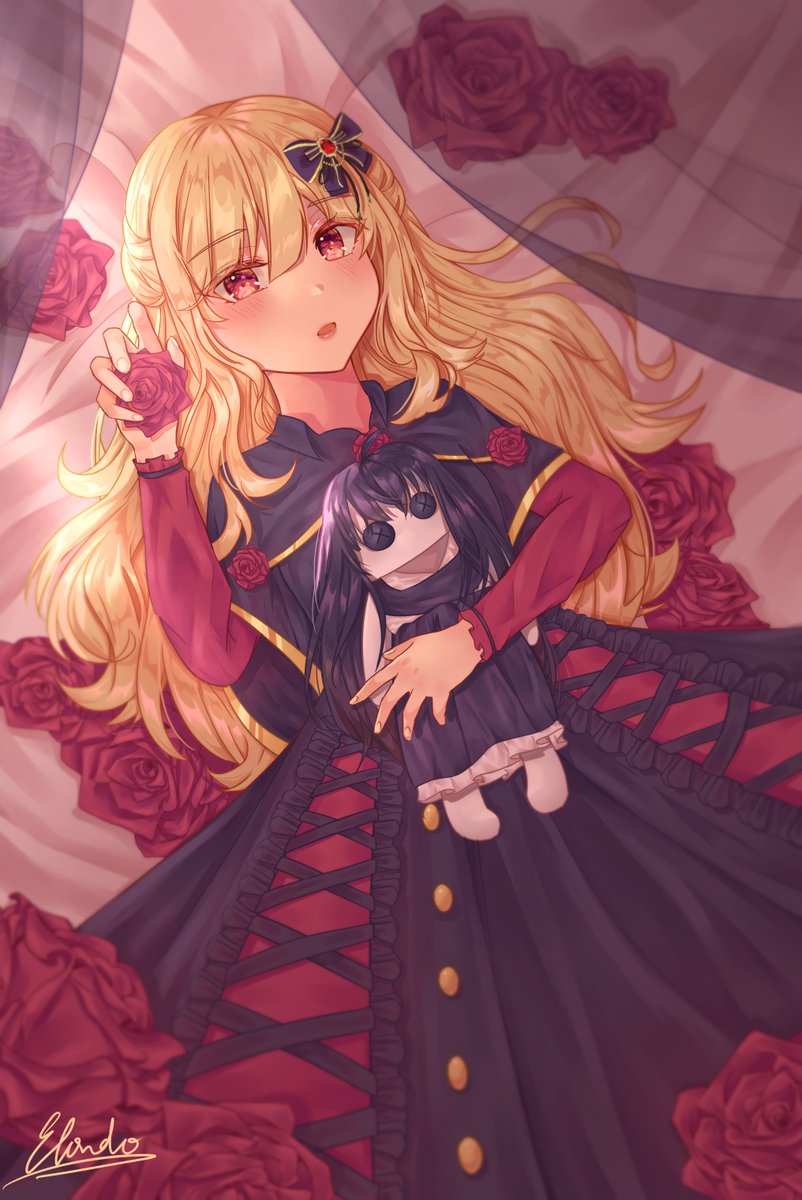 _Elondo's tweet photo. My entry for #MinaHaloAC! Had a lot of fun drawing Dolly! https://t.co/z3hSW2656v