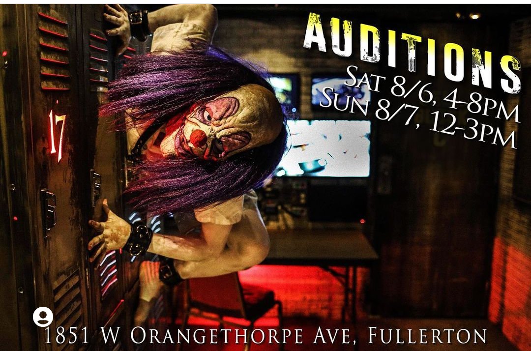 Actor4u2's tweet image. Scare actor auditions for 17th Door are being held on Aug 6th, 4-8pm &amp;amp; Aug 7th, 12-3pm. We can't wait to meet you! Performers must be at least 18 years old.  Location: 1851 W Orangethorpe Ave, Fullerton. Sign up at: forms.gle/YYHj4W47NgbzqC… #the17thdoor