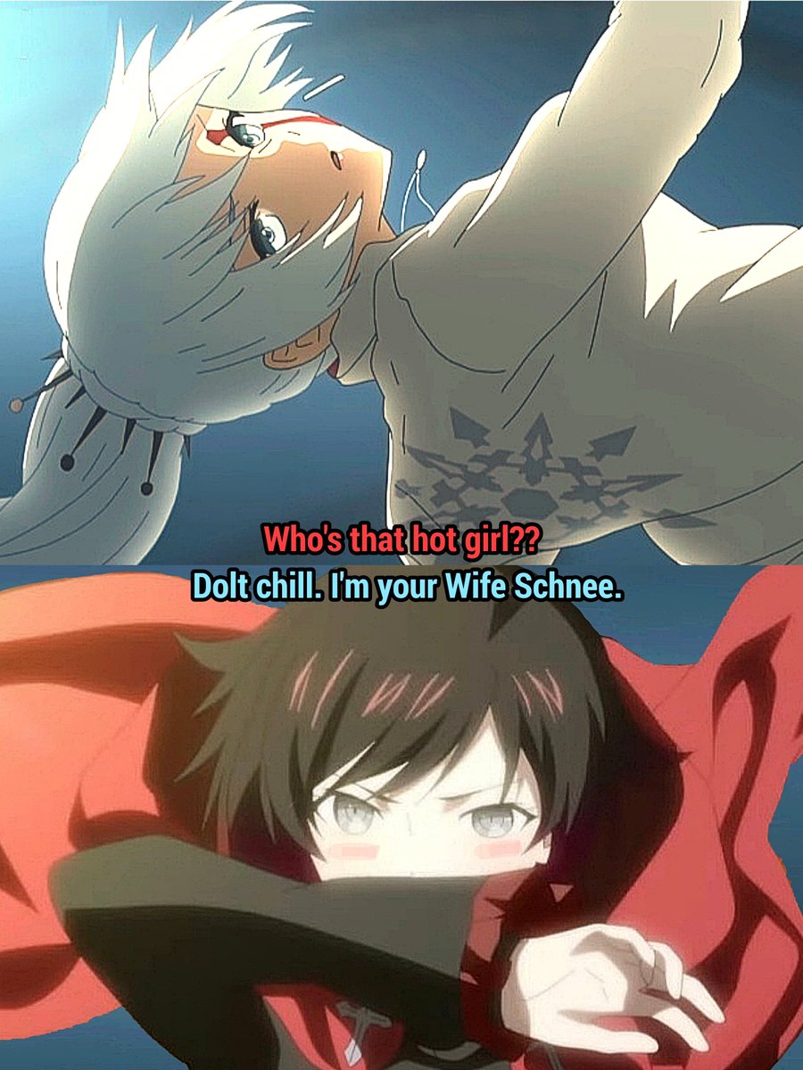 rubyfinallyrose's tweet photo. WR IceQueendom x Shikimori •forgive them for theyre both dorks• #rwbymeme #RWBYicequeendom #RubyRose #WeissSchnee #whiterose #shikimorisnotjustacutie https://t.co/RPrswtX7Ie
