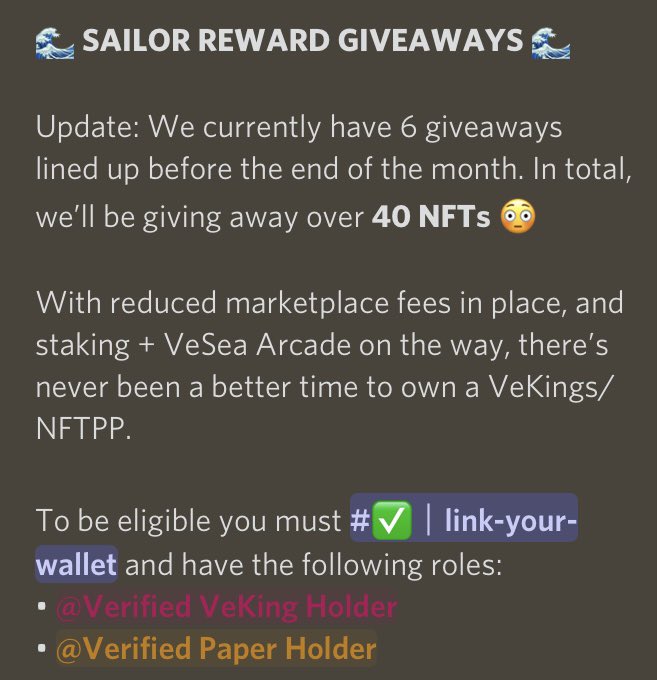 DISCORD ALPHA #NFA

discord.gg/vesea