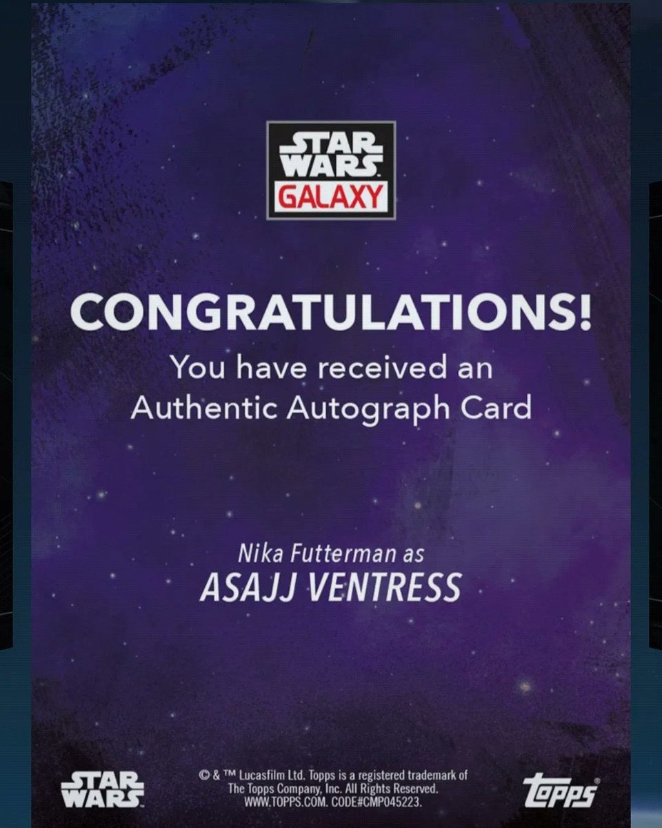 ToscheStationSW's tweet photo. Geez, what a great night for autos! 😁

#starwars #starwarscardcollector #asajjventress #aurrasing #clonewars #rebels #thetoschestation #jedi #starwarsfan #starwarslife #starwarscollection https://t.co/Bw9XJkTmex