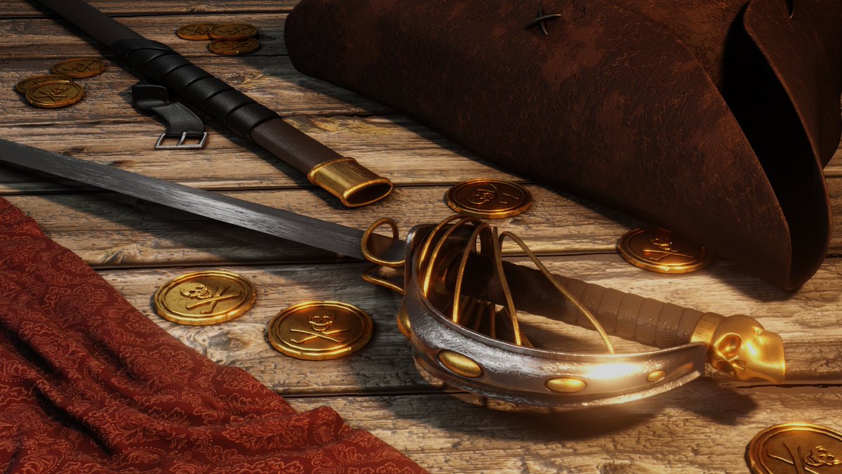 ArtsBySloth's tweet photo. Sword
#blenderartists #blender #blender3d
#3dart #3dmodel #3dartist #digitalart
#artworks #3dmodeling #gameart #gameworkshop #pirate #piratesofthecaribbean #sword #swordmodel https://t.co/rXdDaFurdJ