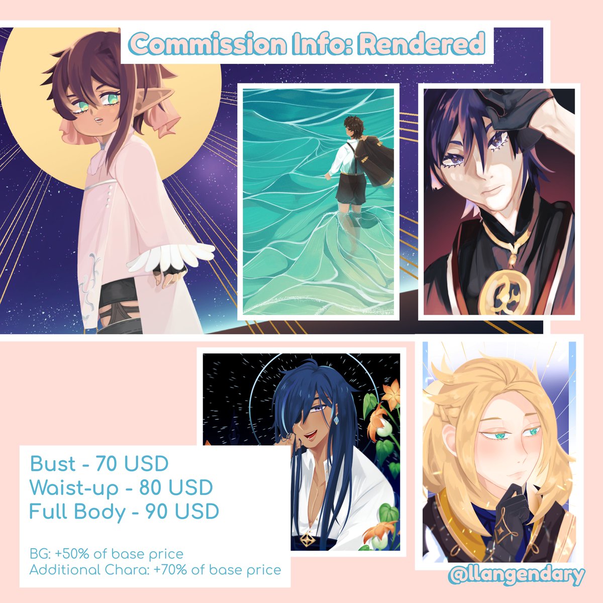 llangendary's tweet photo. Formally opening my commissions 💖 shoot me a dm if interested!

Likes and Retweets appreciated~ https://t.co/yXQPxfHIFc