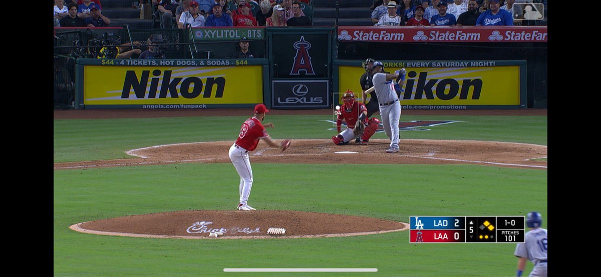 How awesome is this?  Two of my most favorite things- the company <a href="/NikonInst/">Nikon Microscope Solutions</a>  I work for and my <a href="/Dodgers/">Los Angeles Dodgers</a> in the same shot!   So cool!