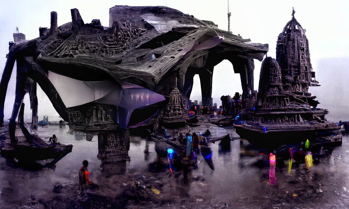 hybridrhythm's tweet photo. 3D printed temple concept!Exploring artificial intelligence,Ai painting using @DiscoDiffusion #hybridrhythm #exploring #ai #ArtificialIntelligence #MachineLearning #architecture #3dprinted #conceptart #design #computationaldesign #india #indiandesigner #temple #templedesign https://t.co/10NLePb47H
