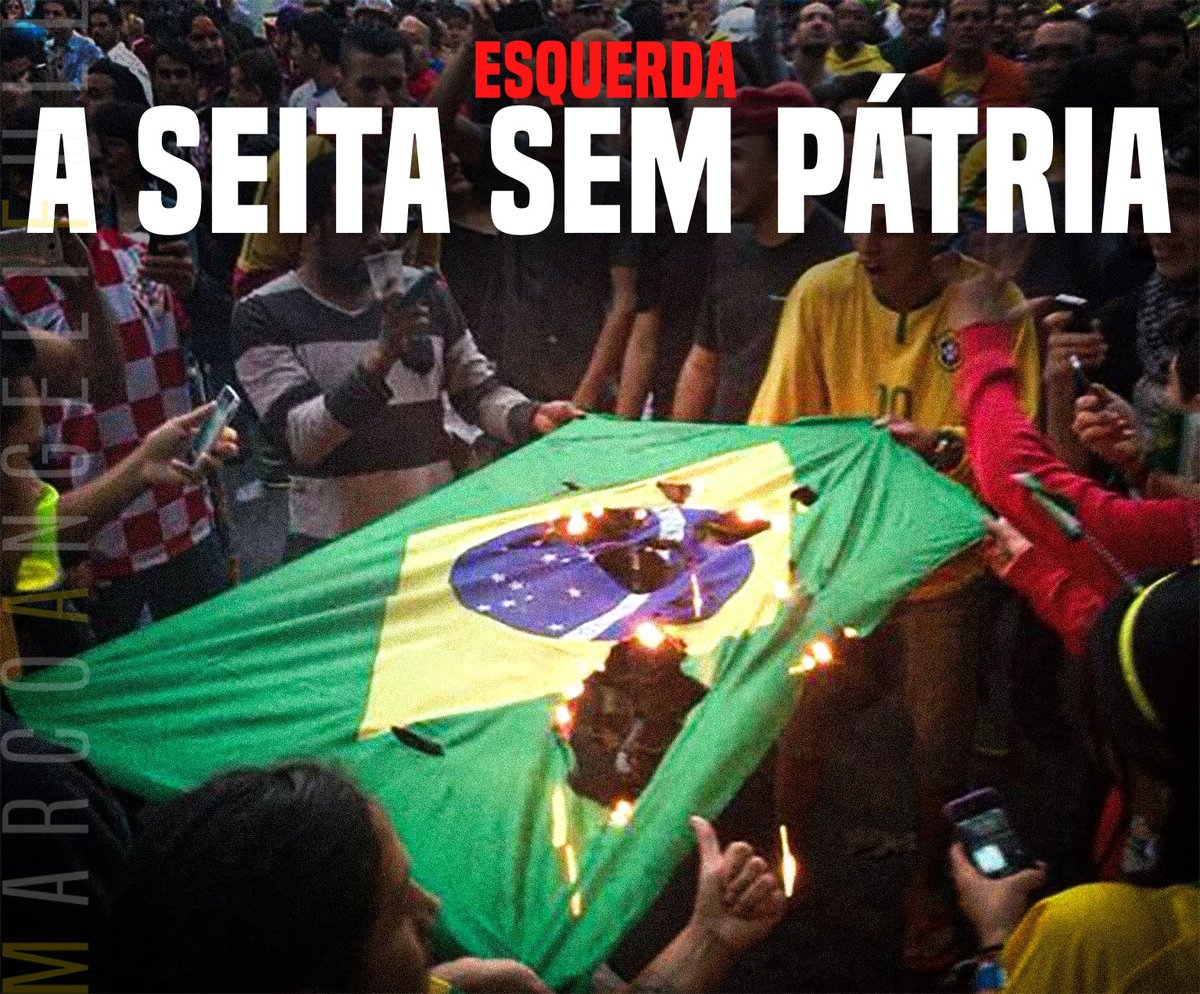 O enquadramento da bandeira brasileira como 'propaganda eleitoral' pode parecer patético ou coisa de uma juíza demente. Mas é, acima de tudo, prova do desequilíbrio mental e desespero dos que lideram essa seita chamada esquerda. São ateus, apátridas e alienados.🔽
