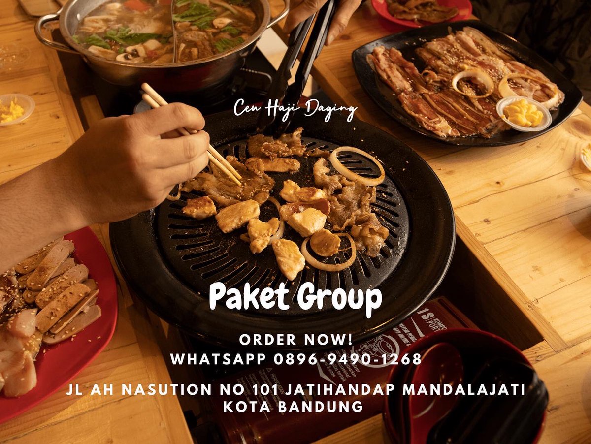 ceuhajidaging's tweet photo. Hujan gini mah enaknya bbq-an atuh!

Apalagi Ceu Haji Daging punya paketan daging yang murah dan nikmat buat banyakan!

Gass order yuk

WA https://t.co/MORK4rnOGX

📍Jl AH Nasution no 101, Jatihandap, Kota Bandung https://t.co/kbLCV6lFJO