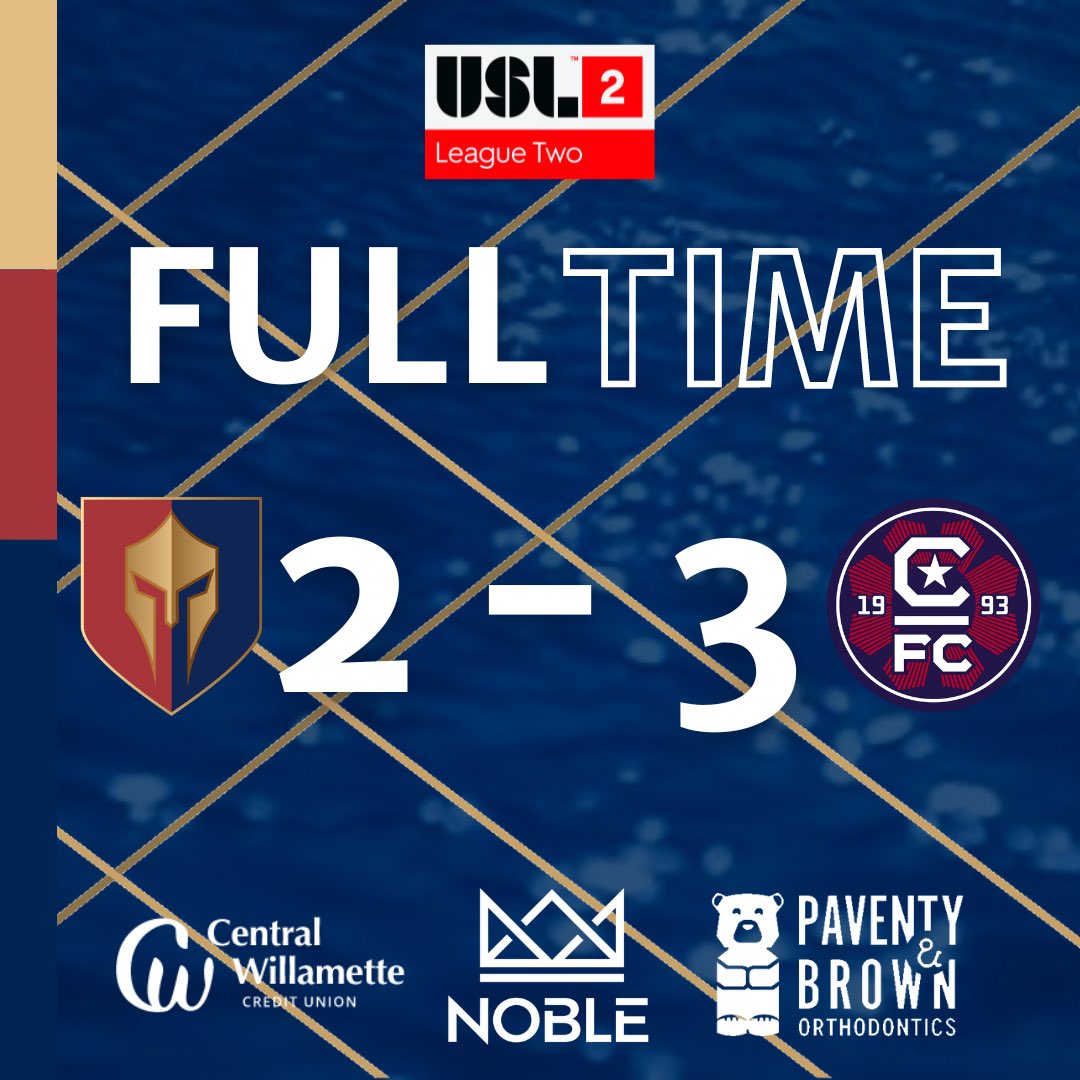 FINAL from South Albany High School. We fall 3-2 in a hard fought match against some top competitors in @cfcatletico. We look to finish out our @USLLeagueTwo season on Sunday, July 17th against @LaneUnitedFC.

#forthevalley #path2pro #buildingbridges #bluebrigade