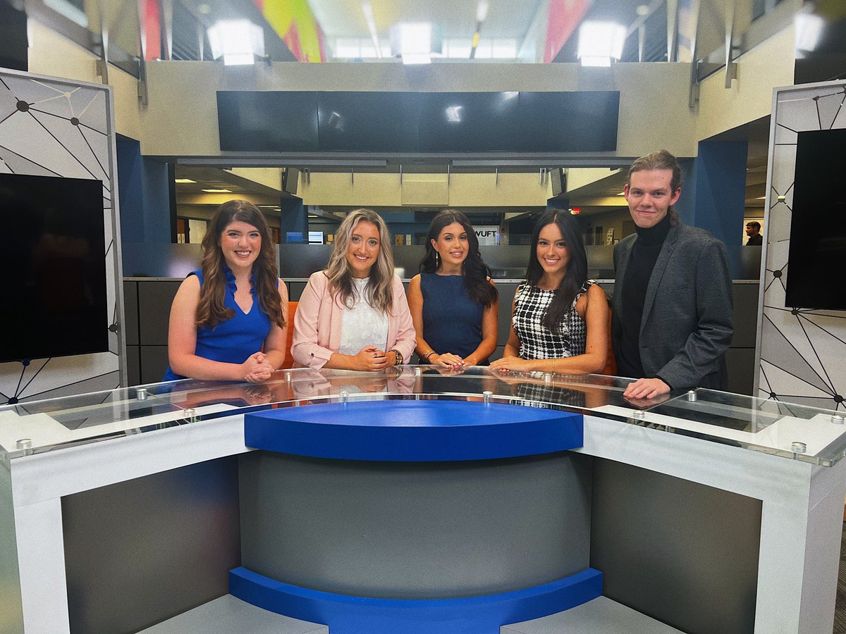 I was live on First at Five for the first time today and I got to front my first ever package on the air. Love my co-anchors, weather, and entertainment reporter so much! <a href="/WUFTNews/">WUFT News</a>