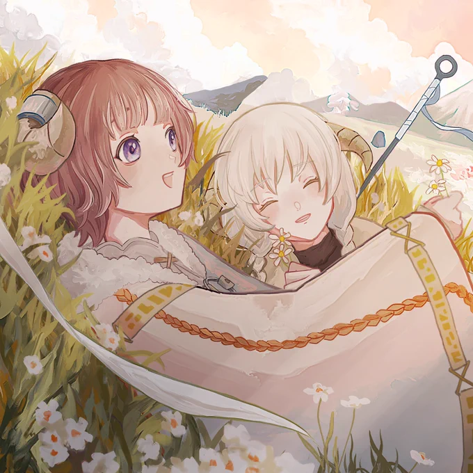 やさしさと友情VTuberプロジェクト「VERSEⁿ」マルさんとリンさんのキーワードイラストを描かせていただきました. #VERSE_n 