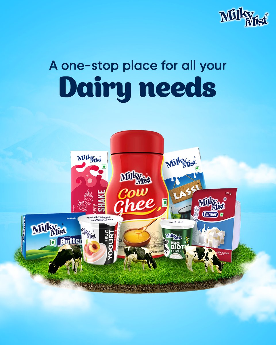 MilkyMistIndia's tweet photo. Looking for the best quality dairy products? Look NO more - @milkymistdairy is your one stop shop for all things milky! Head over to the link in bio to shop.
#milkymist #milkymistdairy #dairylove #dairylover #paneer #freshpaneer #milkshake #realmilkshake #lassis https://t.co/VlfC9fk1RU