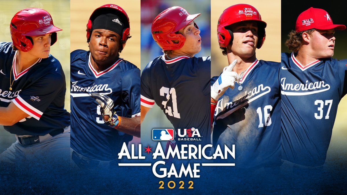Aidan Miller (4-for-5, 3 RBIs) took home High School All-American Game MVP honors.

See which other members of the 2023 Draft class stood out at Dodger Stadium: atmlb.com/3o7DtTn