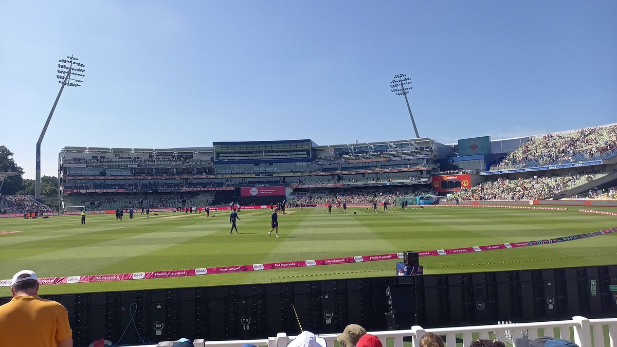DeclanandEeyore's tweet photo. Missing #Clash22 but not a bad substitute. @Edgbaston for Vitality Blast Finals day with @IanScovell https://t.co/j6N6OavE4y