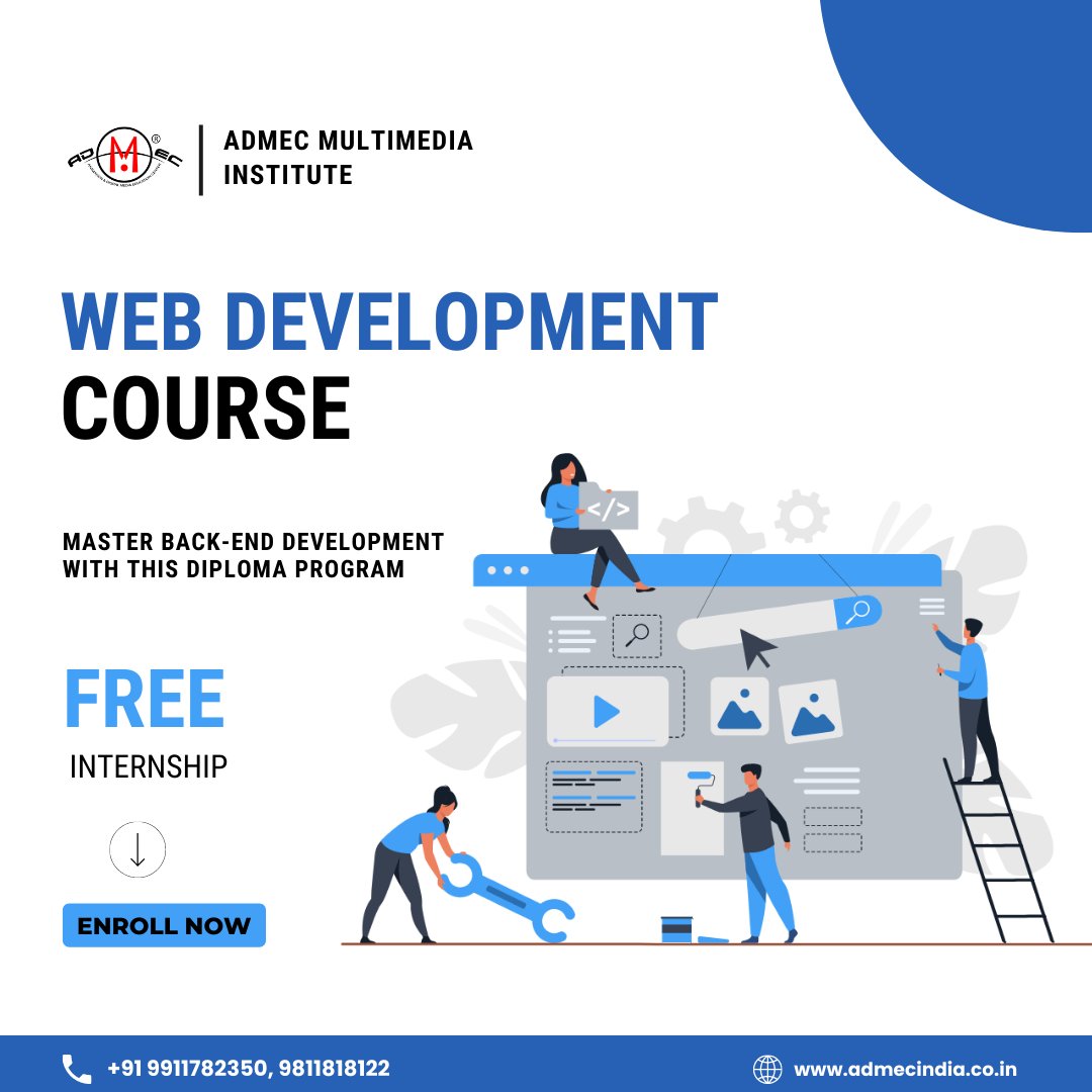 admecinstitute's tweet image. 12:09
If you want to learn web development, then you're in luck! Explore our catalog of web development courses in Delhi and find the one that's perfect for you.
To know more, visit our course page - bit.ly/3RrV0D7
#webdevelopmentcourse #webdevelopmentraining #ADMEC