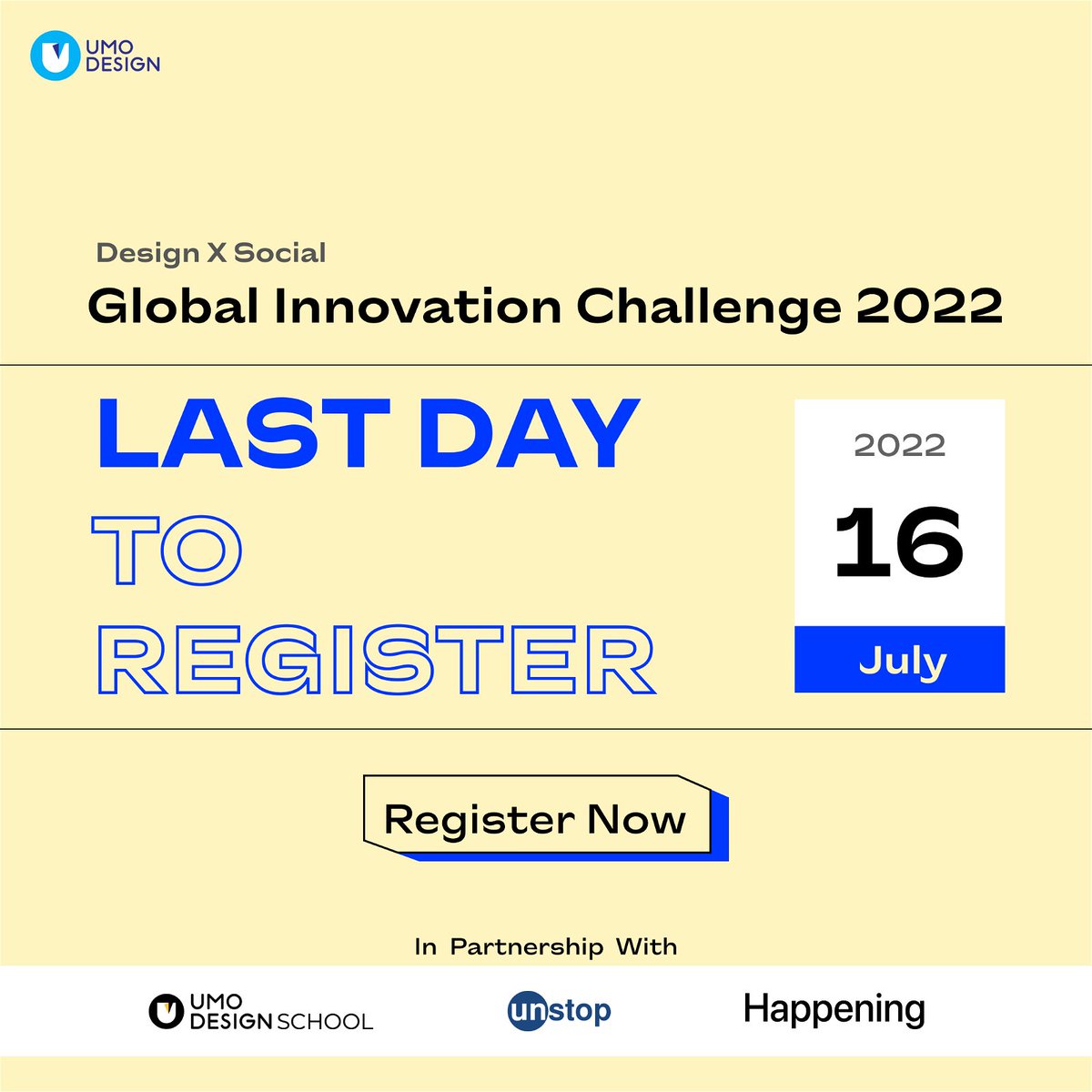 umodesignschool's tweet photo. Don't miss your chance to be part of the most exciting design challenge. Registrations for Design X Social are closing today! Hurry and join us now! https://t.co/CG3pG4OETw
.
.
.
.
#dxs22 #designxsocial  #uxdesign #socialimpact https://t.co/eIU5wnxwmg