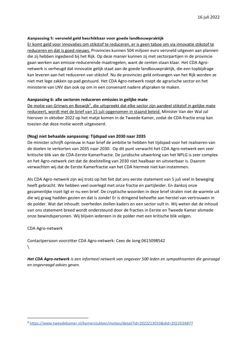 JAKoorevaar's tweet photo. Het lukte minister van stikstof vd Wal niet om in duidelijke taal te schrijven welke aanpassingen ze heeft gemaakt in het stikstofbeleid. Gisteren bracht ze een cryptische brief uit waarin ze de aanpassingen had verstopt. Het CDA Agro-netwerk voorzag de brief van duidelijke taal. https://t.co/RgkaaHg3fc