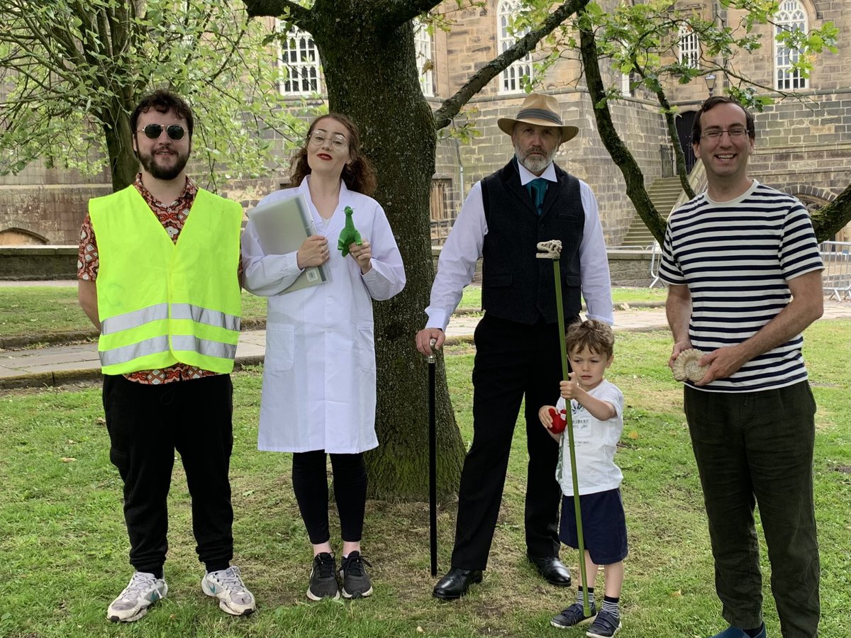 Great to join Lancastrian Sir Richard Owen, inventor of the term ‘dinosaur’ for #biddinoday <a href="/threeleftfeetuk/">Three Left Feet</a> - thankfully no terrible lizards in sight