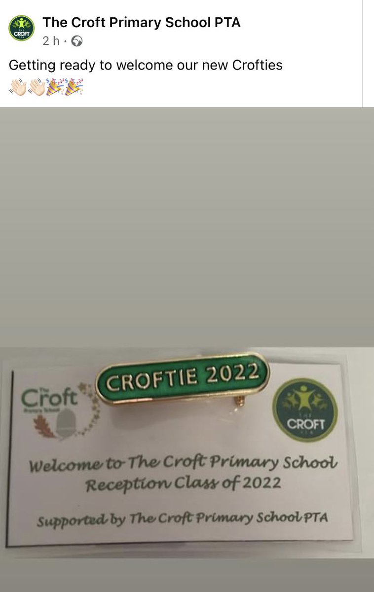 Thanks to <a href="/thecroftpta/">the croft pta</a> <a href="/thecroftprimar1/">@thecroftprimarypta</a>  for making these 😊 ready for our new 22/23 reception cohort 💚