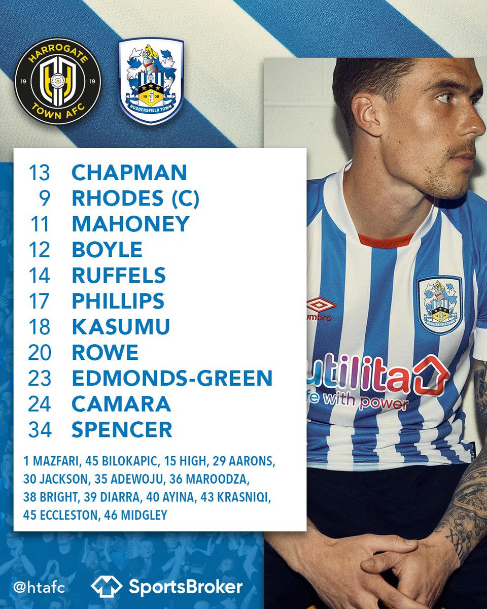 htafc's tweet image. 🚨 TEAM NEWS 🚨

Here’s how we line-up for our first friendly of the day against Harrogate Town at The EnviroVent Stadium!

#htafc | @SportsBrokerHQ