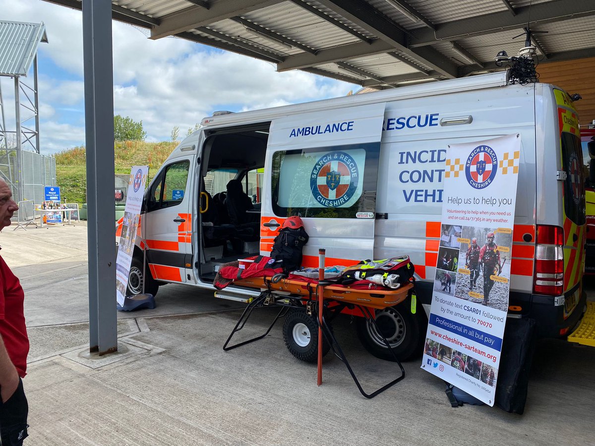 CheshireSar's tweet photo. We’re all set up  @LymmFS for their open day.
Come and say hello to team members Rick and Pete and find out more about what we do!
#CheshireSearchAndRescue
#24/7 https://t.co/bERl5ptt1P